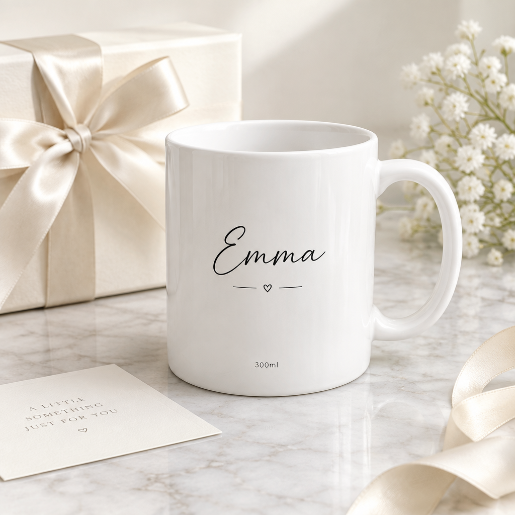 Mug blanc personnalisable 300ml - visuel lifestyle